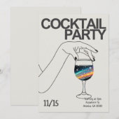 Invitation Cocktail Party Invitation personnalisé (Devant / Derrière)