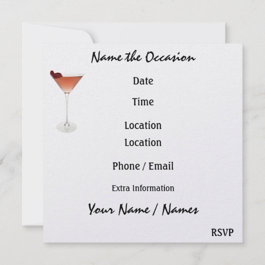 Invitation Cocktail Party par SRF (Dos)