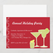 Invitation Cocktail Party Red (Devant / Derrière)