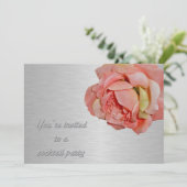 Invitation Cocktail Party Rose & Chrome (Debout devant)