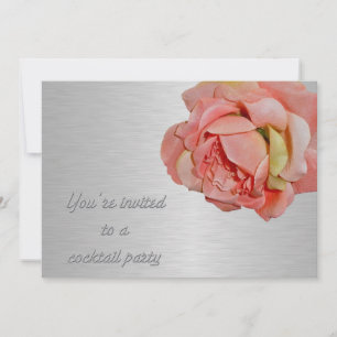 Invitation Cocktail Party Rose & Chrome