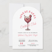 Invitation Cocktail Party Rose pour la Saint-Valentin des Cél (Devant)