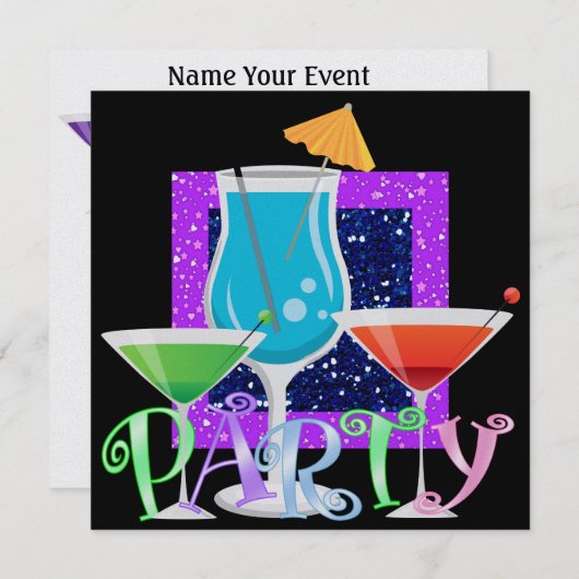 Invitation Cocktail PARTY - SRF (Devant / Derrière)