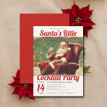 Invitation Cocktail Party Vintage Père Noël Fun Christmas Par<br><div class="desc">Ce Cocktail Party Vintage Père Noël Retro Christmas Party Invitation est un délicieux retour à l'âge d'or des célébrations de vacances, avec une illustration joyeuse de Père Noël savourant un cocktail festif. Avec son charmant style rétro et sa palette de couleurs rouge et verte vibrante, cette invitation capte l'esprit ludique...</div>