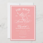 Invitation Cocktail Peach Social Club Bachelorette Party (Devant)