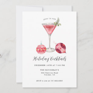 Invitation Cocktail Pink Holiday