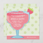 Invitation Cocktail Pink Margarita (Devant / Derrière)