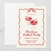 Invitation Cocktail Red Christmas (Devant / Derrière)
