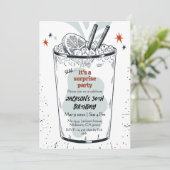 Invitation Cocktail retro boisson thème 30ème anniversaire su (Debout devant)