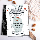 Invitation Cocktail retro boisson thème 30ème anniversaire su