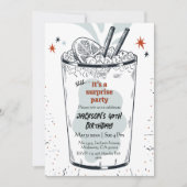 Invitation Cocktail retro boisson thème 40ème anniversaire su (Devant)