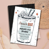 Invitation Cocktail retro boisson thème élégant 25e anniversa