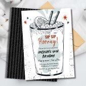 Invitation Cocktail retro boisson thème élégant 40e anniversa