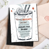 Invitation Cocktail retro boisson thème élégant 70e anniversa