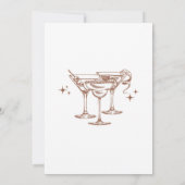 Invitation Cocktail Rétro Marron Vintage Week-end Enterrement (Dos)