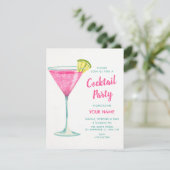 Invitation Cocktail rose (Debout devant)