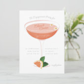 Invitation Cocktail rose de la partie d'engagement (Debout devant)