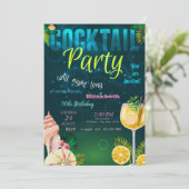 Invitation Cocktail, Seashell Summer Birthday Party (Debout devant)
