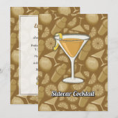 Invitation Cocktail Sidecar (Devant / Derrière)