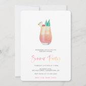 Invitation Cocktail Smart Adult Summer Party (Devant)
