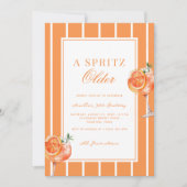 Invitation Cocktail Spritz Older Peach 30th Birthday Party (Devant)