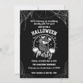 Invitation Cocktail squelette éffrayant Halloween pour adulte (Devant)