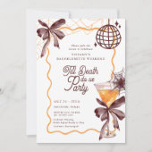 Invitation Cocktail Till Death Bow Halloween Bacheloerette (Devant)
