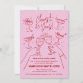 Invitation Cocktail tiré à la main, 30e anniversaire (Devant)