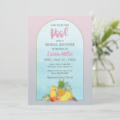 Invitation Cocktail Tropcal Drinks Poolside Bridal Shower (Debout devant)
