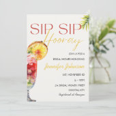 Invitation Cocktail tropical Sip Sip Hooray Fête des mariées (Debout devant)