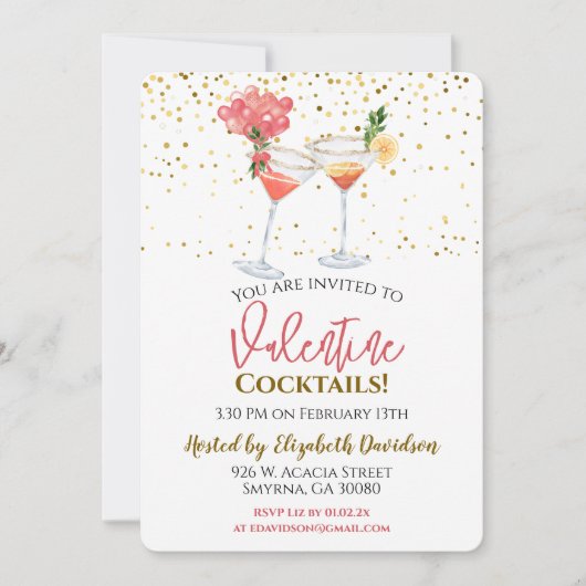 Invitation Cocktail Valentine (Devant)