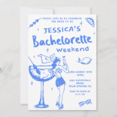 Invitation Cocktail Whimsical Bachelorette Beach Party (Devant)