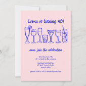 Invitation Cocktail Whimsical Boissons Personnalisé Anniversa (Devant)