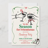 Invitation Cocktail Whimsical tiré à la main Fête de Noël (Devant)