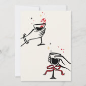 Invitation Cocktail Whimsical tiré à la main Fête de Noël (Dos)