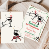 Invitation Cocktail Whimsical tiré à la main Fête de Noël