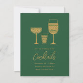 Invitation Cocktails à motifs Noël Cocktail Party (Devant)