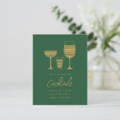 Invitation Cocktails à motifs Noël Cocktail Party (Debout devant)