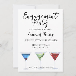 Invitation Cocktails amusants colorés