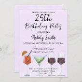 Invitation Cocktails amusants colorés (Devant / Derrière)