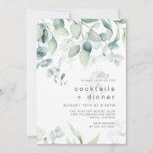 Invitation Cocktails and Dinner Party Eucalyptus Botanical (Devant)