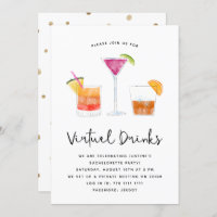 Cocktails Boissons Virtual Party