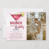 Invitation Cocktails Brunch & Bubbly Fête des mariées photo (Devant)