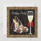 Invitation Cocktails Chaussures à talon Haut Rouge léopard An (Devant)