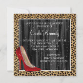 Invitation Cocktails Chaussures à talons hauts rouges Imprimé (Dos)