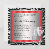 Invitation Cocktails Chaussures à talons hauts rouges Zèbre r (Dos)