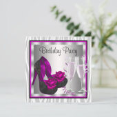 Invitation Cocktails Chaussures Femmes Hot rose fête d'annive (Debout devant)