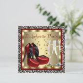 Invitation Cocktails Chaussures Red High Heel Leopard Bachelo (Debout devant)