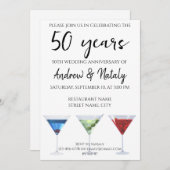 Invitation Cocktails colorés et amusants (Devant / Derrière)