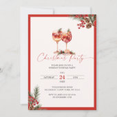 Invitation Cocktails de fêtes de Noël (Devant)